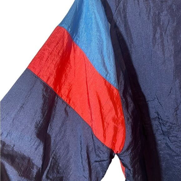 CHAMPIONS Mens Large Vintage Y2K Color Block  Windbreaker Sporty Athletic - Picture 10 of 16